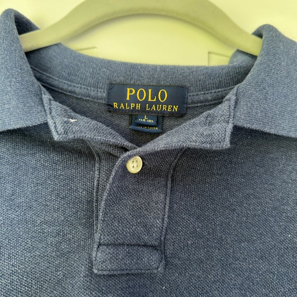 Boys Dark Blue Long-Sleeved Polo Shirt - Picture 5 of 6